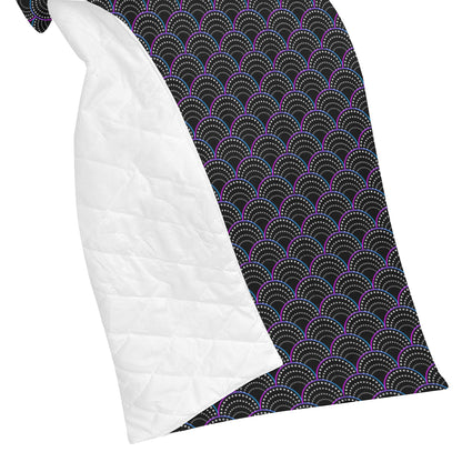 Mermaid Pattern Print Design 09 Premium Quilt