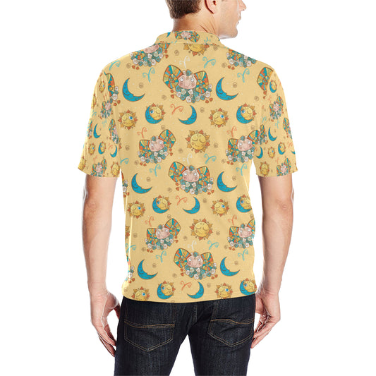 Aries Zodiac Pattern Print Design 03 Men Polo Shirt
