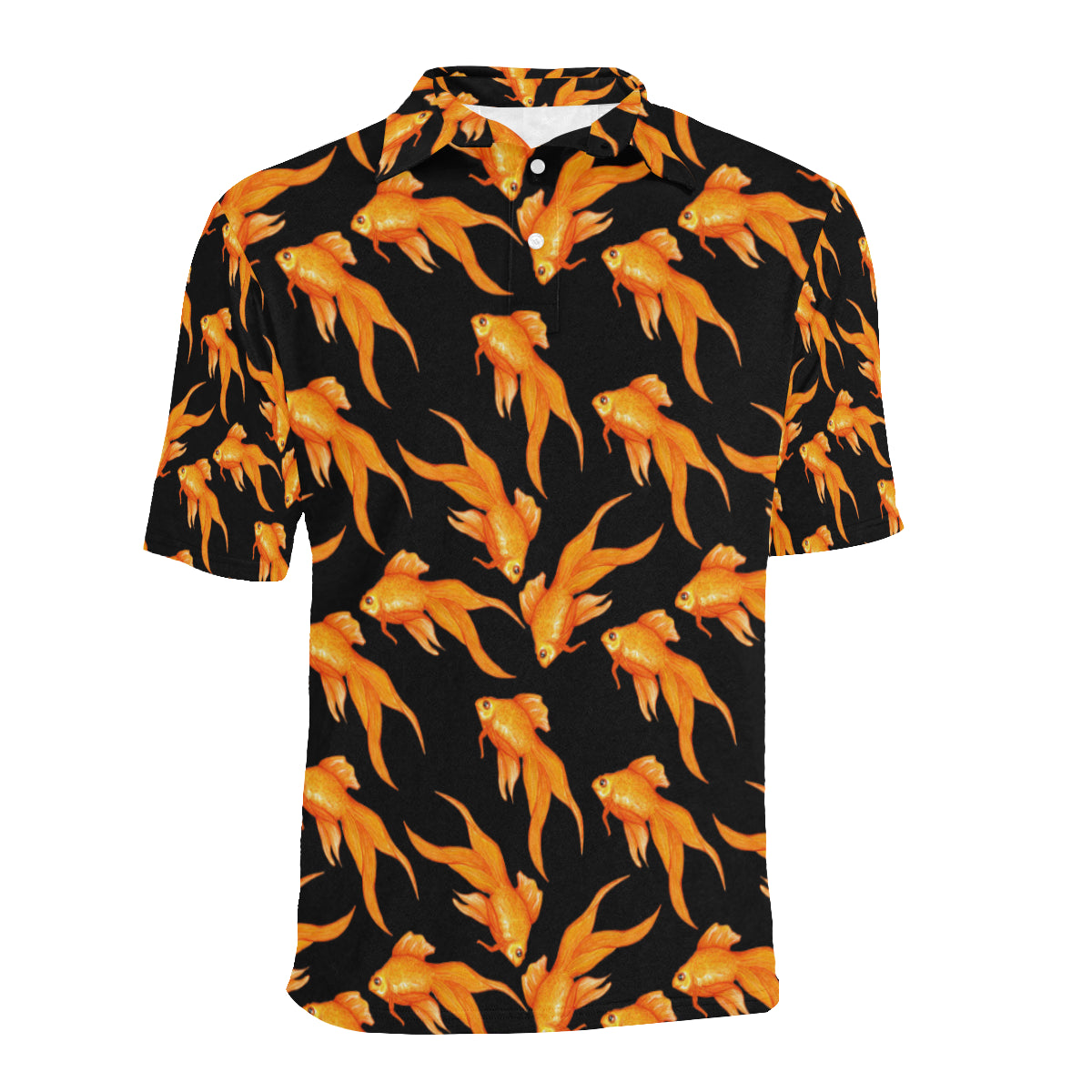 Goldfish Pattern Print Design 03 Men Polo Shirt