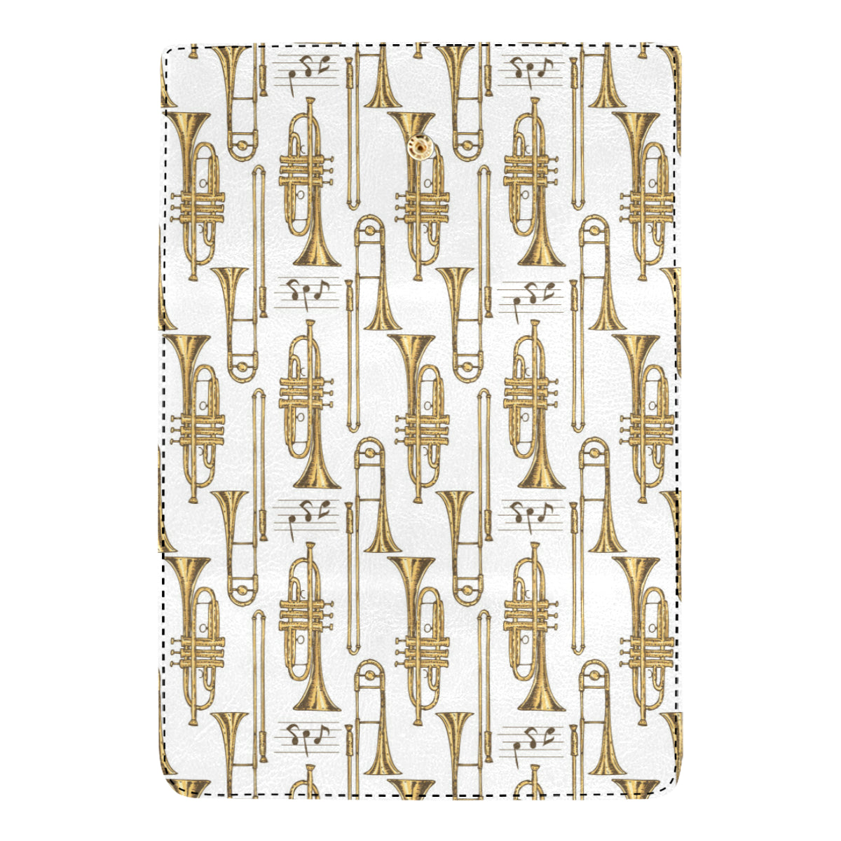 Trombone Pattern Print Design 04 Women's Trifold Wallet