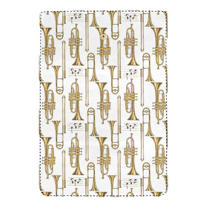 Trombone Pattern Print Design 04 Women's Trifold Wallet