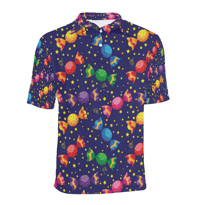 Candy Pattern Print Design CA06 Men Polo Shirt