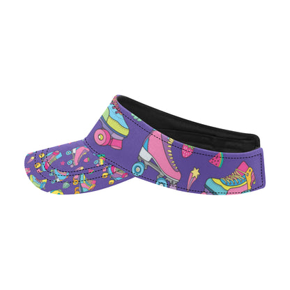 Roller skate Colorful Pattern Print Design A05 Unisex Sun Visor