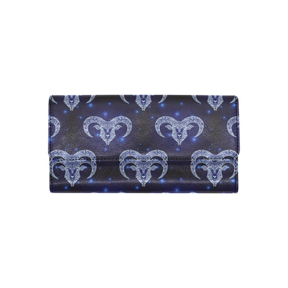 Aries Zodiac Pattern Print Design 01 Women's Trifold Wallet