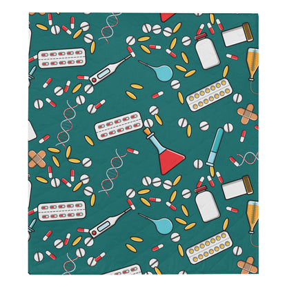 Nurse Pattern Print Design A05 Premium Quilt