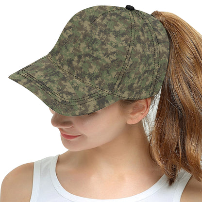 Camouflage Aztec Green Army Print Snapback Cap