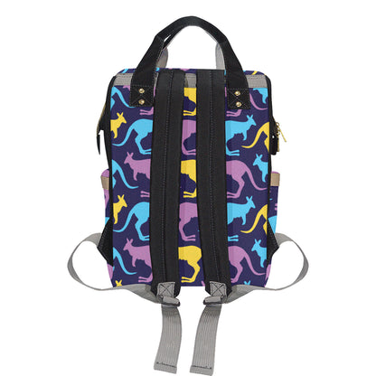 Kangaroos Pattern Print Design 02 Diaper Bag Backpack
