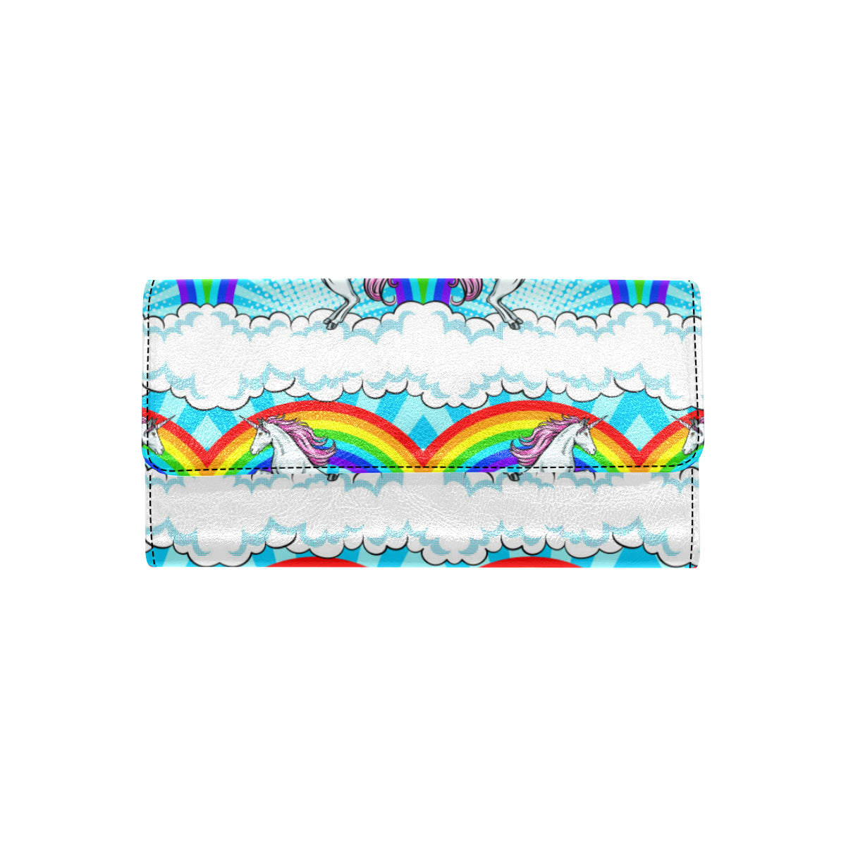 Unicorn Rainbow Women's Trifold Wallet