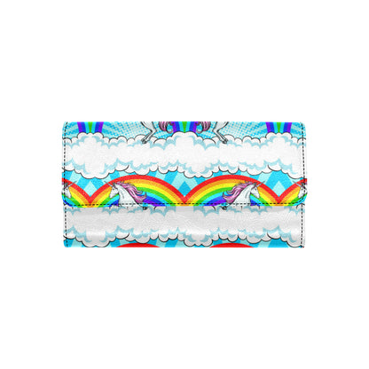 Unicorn Rainbow Women's Trifold Wallet
