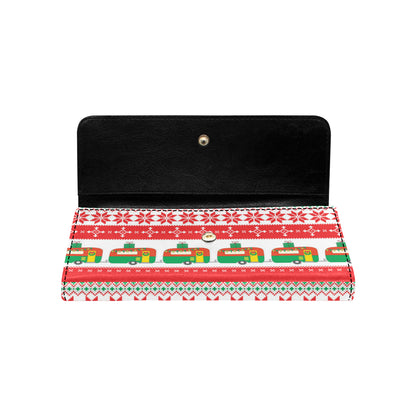 Camper Camping Ugly Christmas Design Print Women's Trifold Wallet