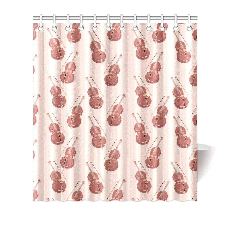 Cello Pattern Print Design 03 Shower Curtain