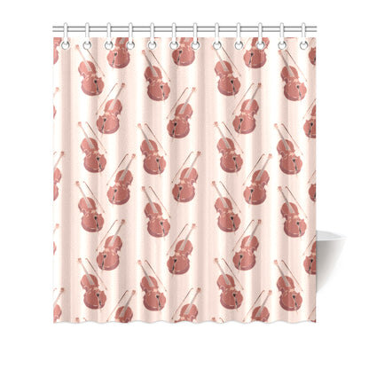 Cello Pattern Print Design 03 Shower Curtain