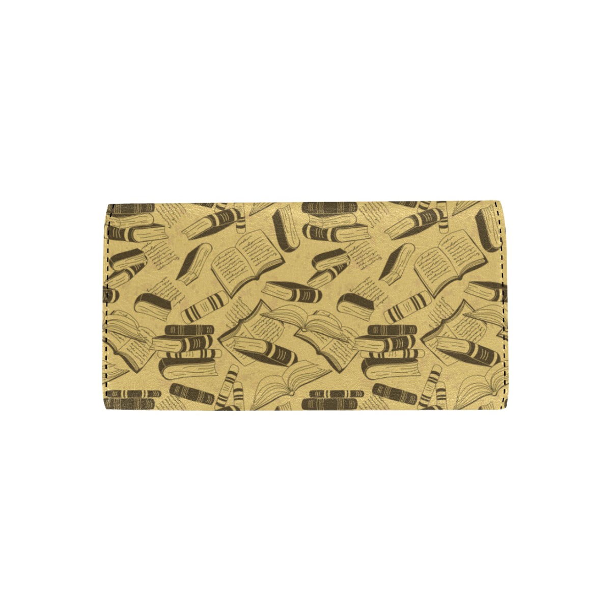 Book Pattern Print Design 02 Women's Trifold Wallet