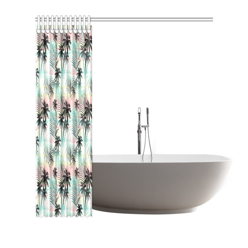 Palm Tree Pattern Print Design A03 Shower Curtain