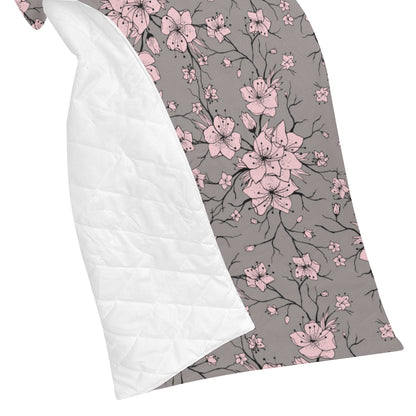 Cherry Blossom Pattern Print Design CB05 Premium Quilt