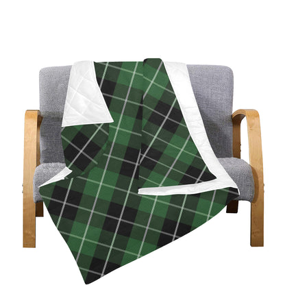 Plaid Green Pattern Print Design A05 Premium Quilt