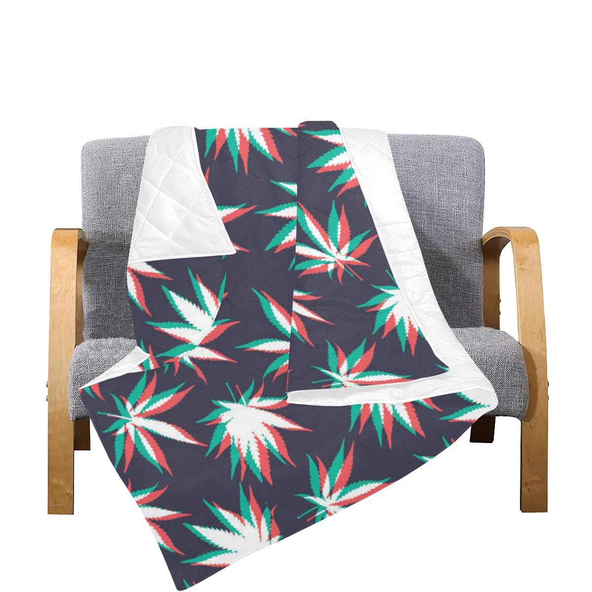 Pot Leaf Pattern Print Design A01 Premium Quilt