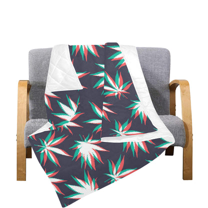 Pot Leaf Pattern Print Design A01 Premium Quilt