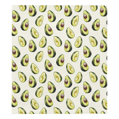 Avocado Pattern Print Design 01 Premium Quilt