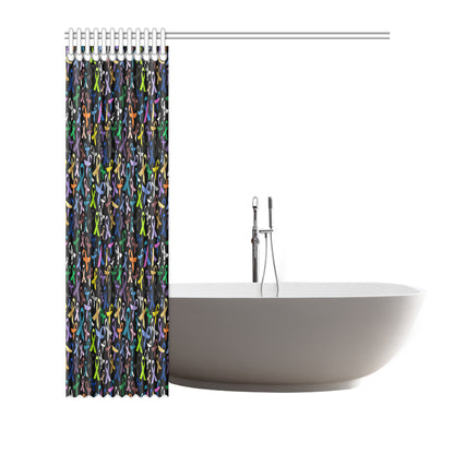 Breast Cancer Awareness Colorful Print Shower Curtain