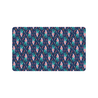 Mermaid Girl Cute Design Print Rubber Doormat