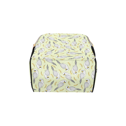 Parakeet Pattern Print Design A03 Diaper Bag Backpack