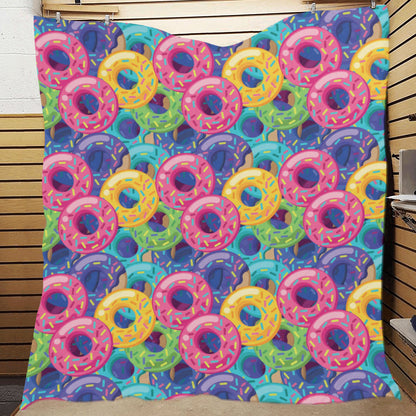 Donut Pattern Print Design DN010 Premium Quilt