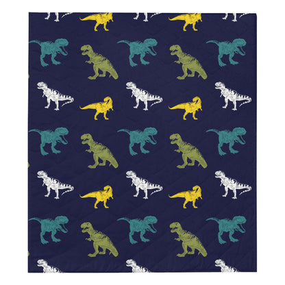 T Rex Pattern Print Design A07 Premium Quilt