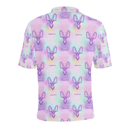 Capricorn Zodiac Pattern Print Design 02 Men Polo Shirt