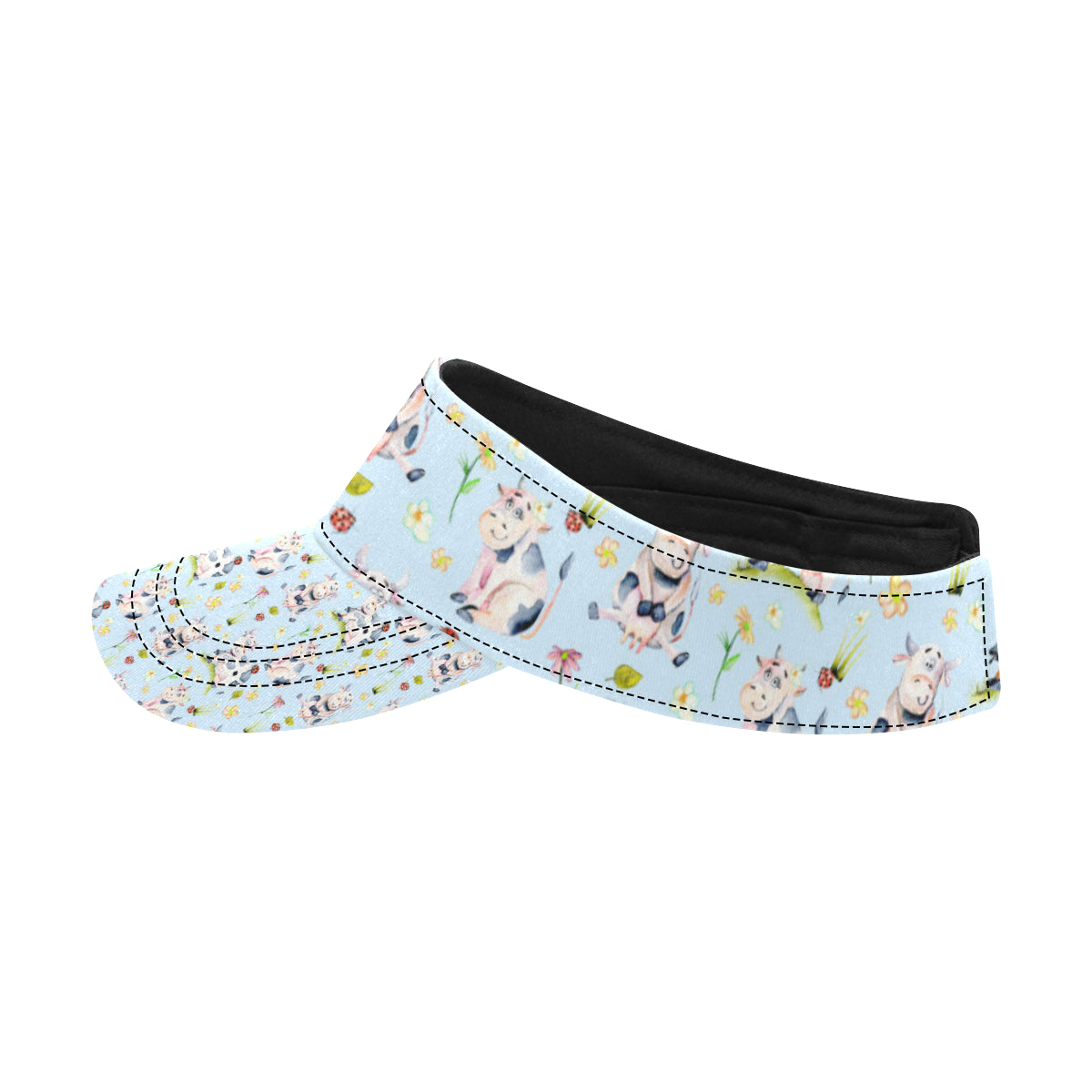 Cow Happy Pattern Print Design 05 Unisex Sun Visor