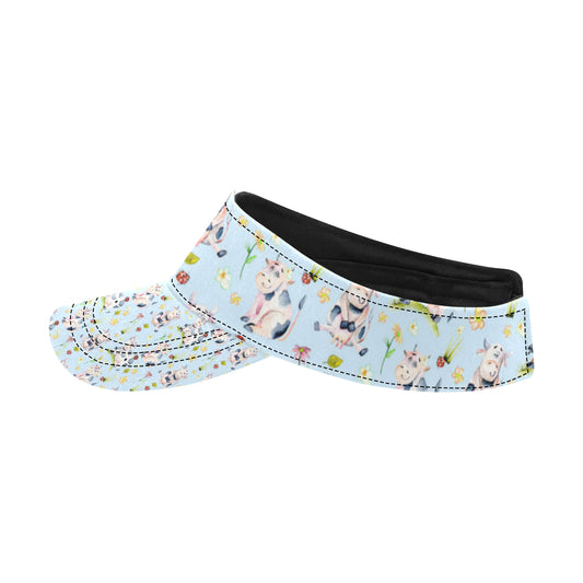 Cow Happy Pattern Print Design 05 Unisex Sun Visor