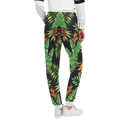 Hawaiian Flower Tropical Palm Leaves Unisex Sweatpants