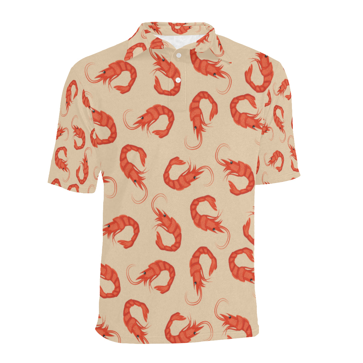 Prawn Pattern Print Design 02 Men Polo Shirt
