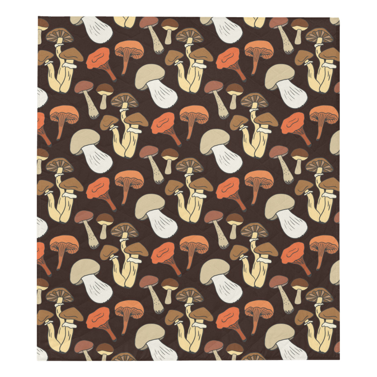 Mushroom Pattern Print Design A05 Premium Quilt
