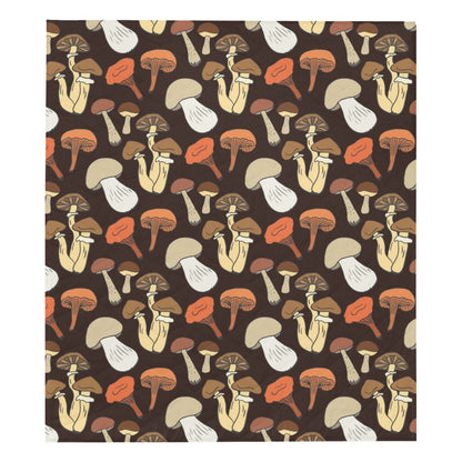 Mushroom Pattern Print Design A05 Premium Quilt