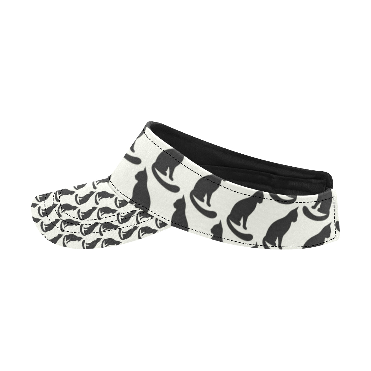 Black Cat Pattern Print Design 02 Unisex Sun Visor