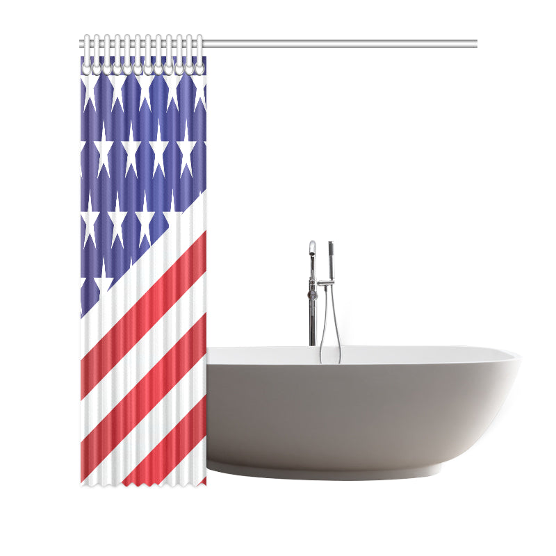 American flag Print Shower Curtain