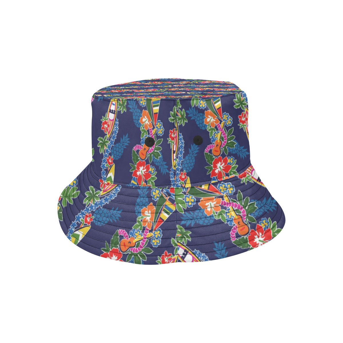 Hawaiian Themed Pattern Print Design H04 Unisex Bucket Hat