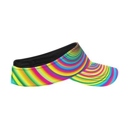 Vortex Twist Swirl Rainbow Design Unisex Sun Visor