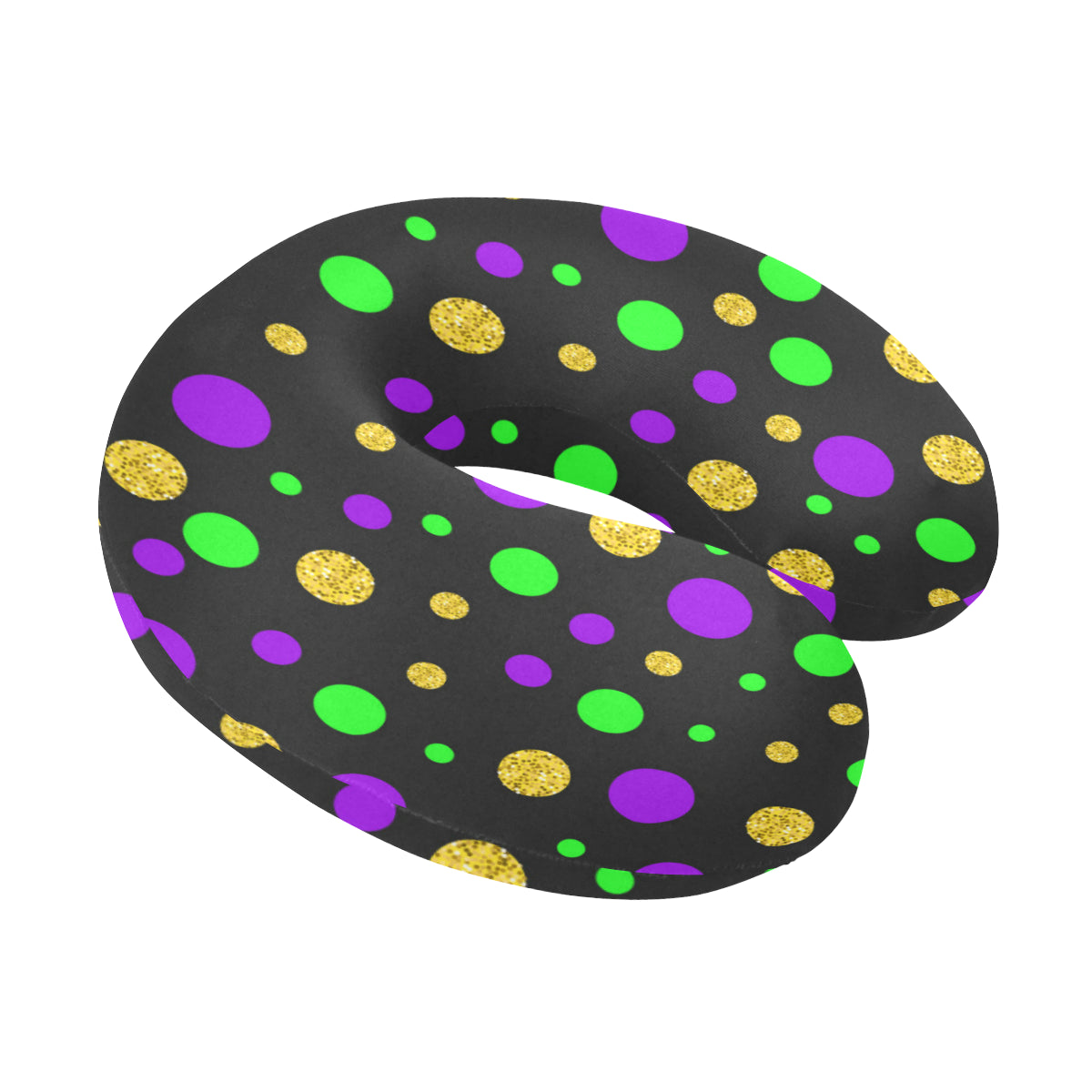 Mardi Gras Pattern Print Design 07 U-Shaped Travel Neck Pillow