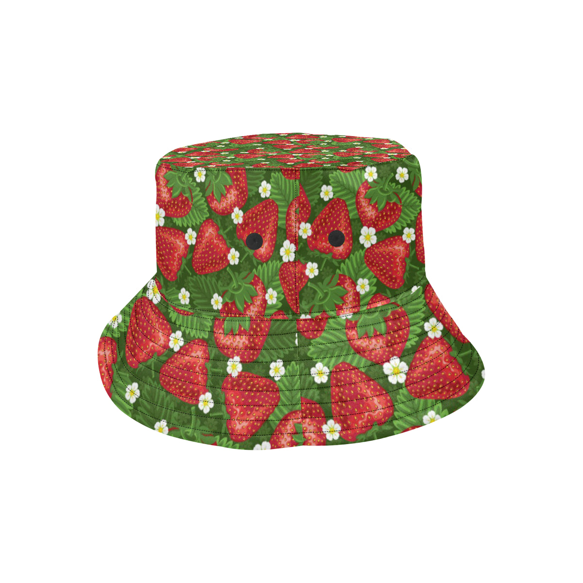 Strawberry Pattern Print Design SB05 Unisex Bucket Hat