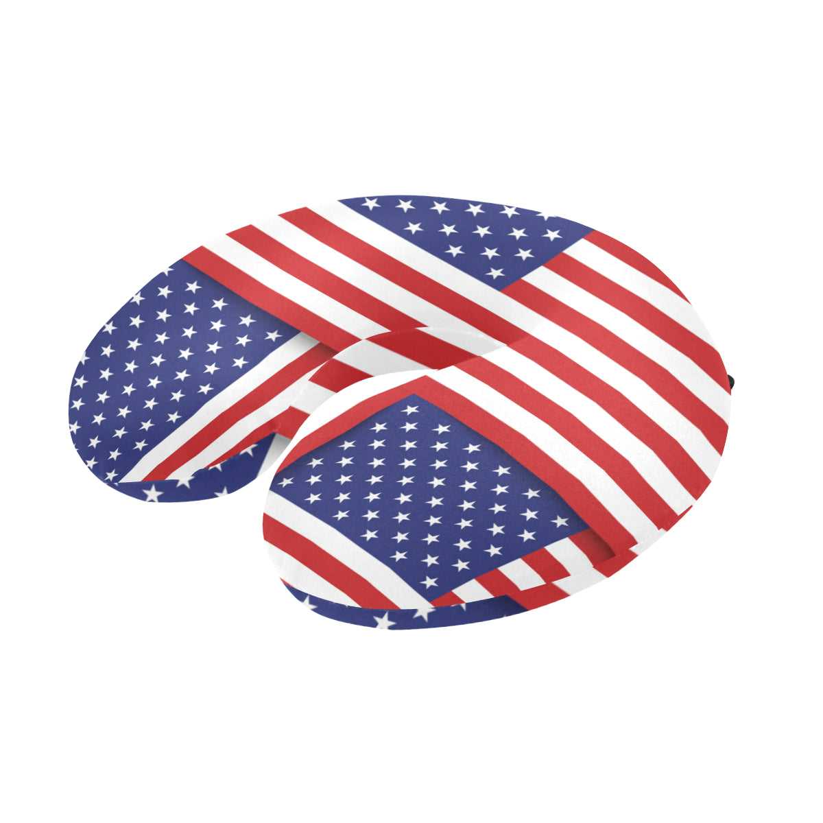 Patriotic US Flag Pattern Print Design A01 U-Shaped Travel Neck Pillow