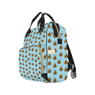 Poop Emoji Pattern Print Design A03 Diaper Bag Backpack