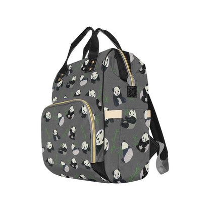 Panda Pattern Print Design A06 Diaper Bag Backpack
