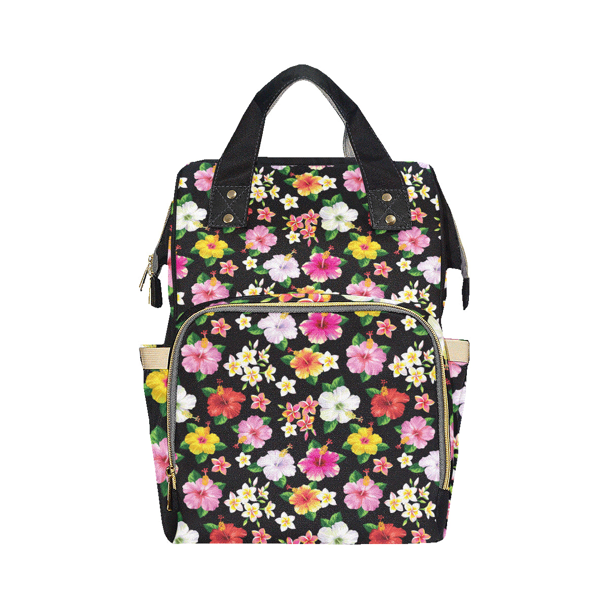 Hibiscus Pattern Print Design HB025 Diaper Bag Backpack