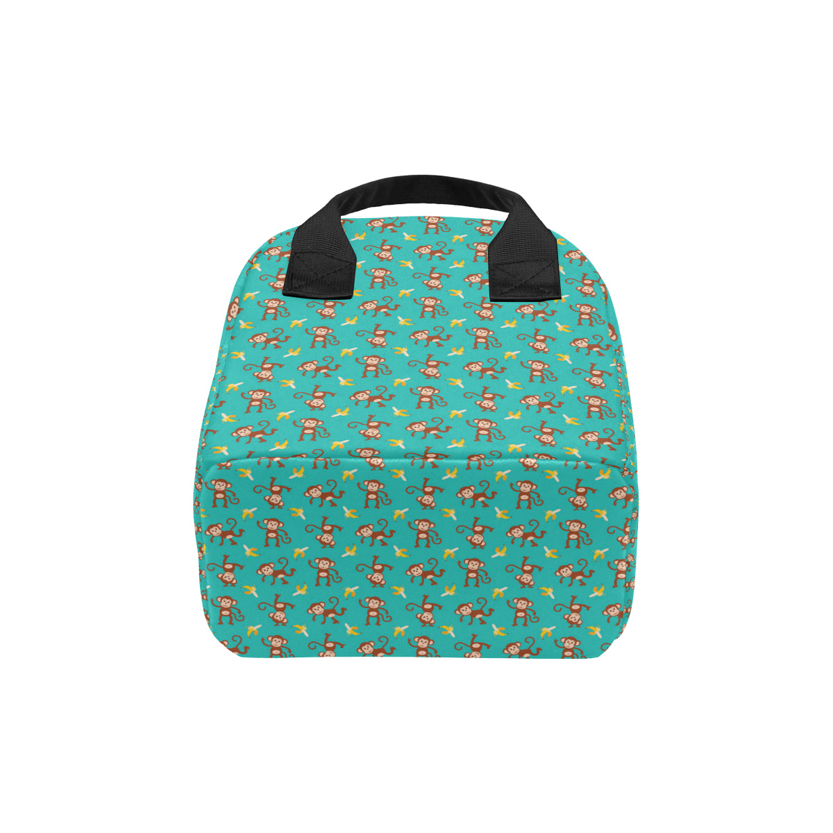 Monkey Banana Design Themed Print Insulated Lunch Bag