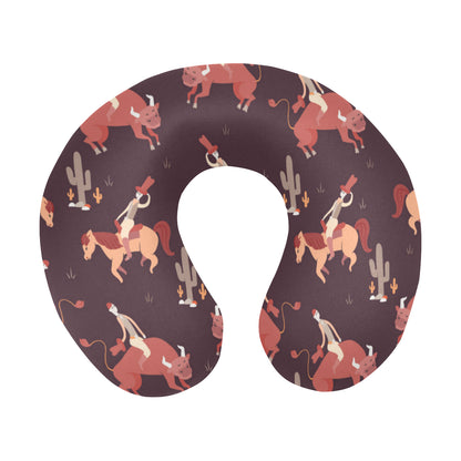 Rodeo Pattern Print Design A01 U-Shaped Travel Neck Pillow