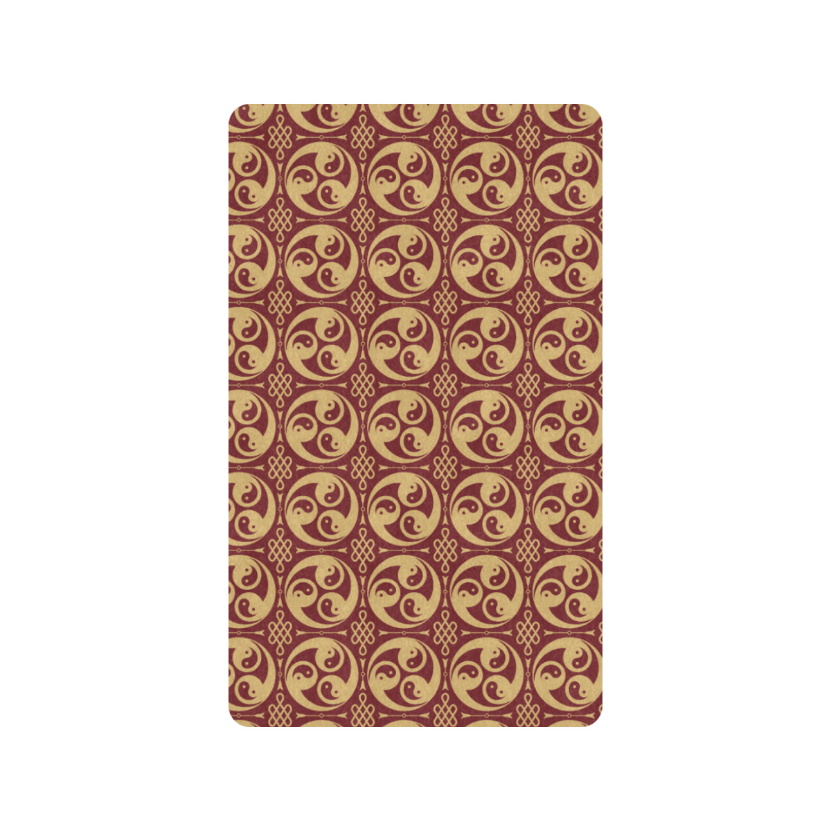 Yin Yang Style Pattern Design Print Rubber Doormat