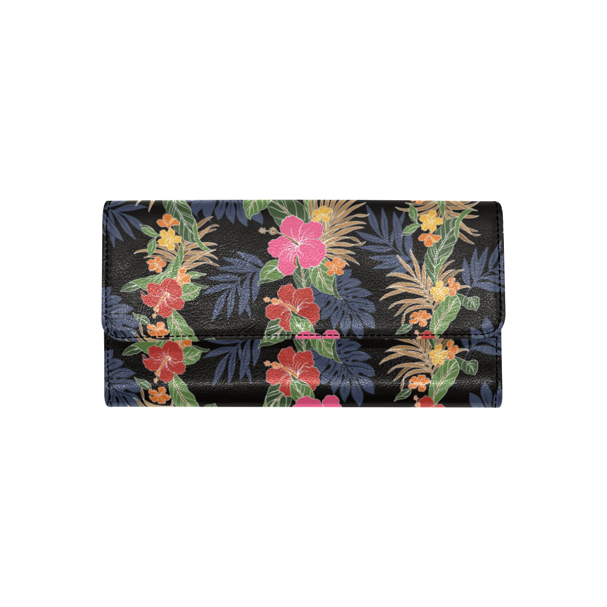 Hawaiian Themed Pattern Print Design H011 Women's Trifold Wallet