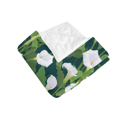 Lily Pattern Print Design 04 Premium Quilt